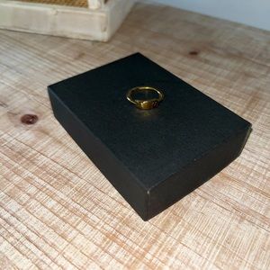 Gold M Ring